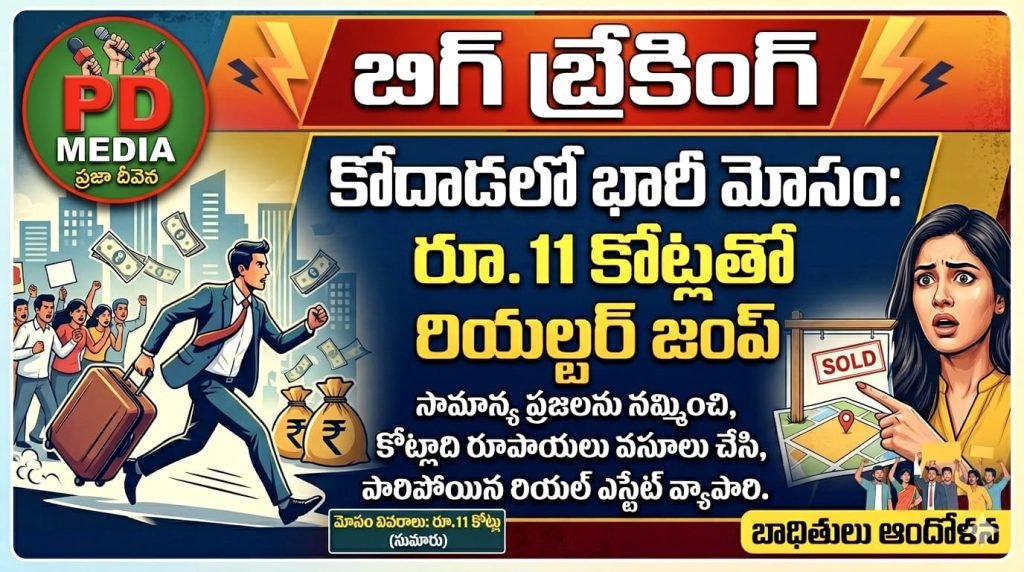 Kodad Realtor Fraud : బిగ్ బ్రేకింగ్, కోదాడలో ఘరానా మోసం, రూ.11 కోట్లతో రియల్టర్ జంప్ 