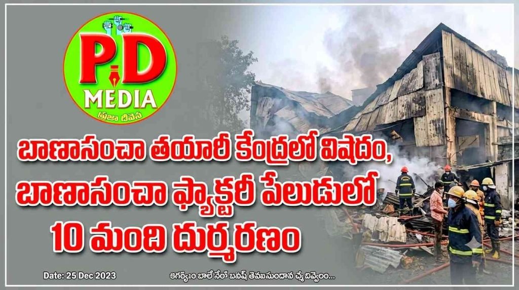 Firecracker Factory Explosion : బాణాసంచా తయారీ కేంద్రంలో విషాదం, బాణాసంచా ఫ్యాక్టరీ పే లుడులో 10 మంది దుర్మరణం